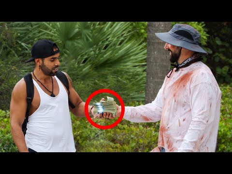 Homeless Man Asking Strangers For Money, Then Giving Back 100x..