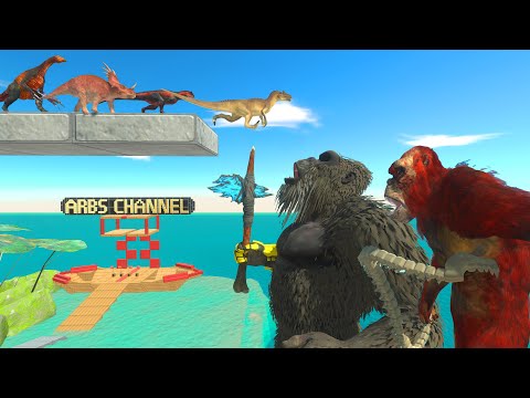 Deadly Cannon Bridge and Venom T-Rex – Jump to King Kong or Skar King - Who Will Win