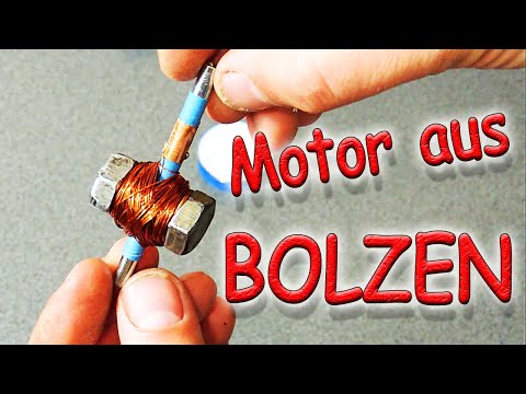 ✅ Wie man einen leistungsstarken, hochdrehenden Motor AUS einem BOLZEN macht!!! Cooles hausgemacht!