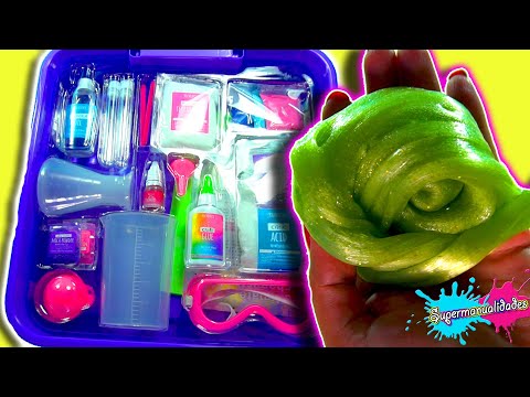 Probando un kit de experimentos con Slime - Supermanualidades