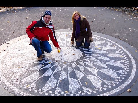Central Park New York. Imagine John Lennon. Evangelina Sfilio & Javier Santich in Manhattan