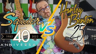Video thumbnail for Squier 40th Anniversary Stratocaster VS. Harley Benton ST-25th by Overdrive Fun Studio