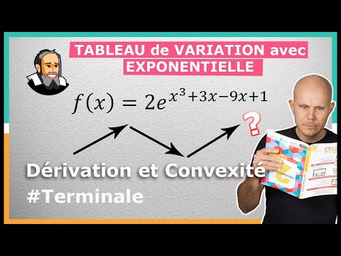 TABLEAU de VARIATION avec fonction EXPONENTIELLE - Exercice Corrigé - Terminale