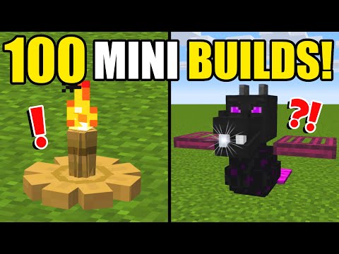 100 MINI Build Hacks & Tricks! [Minecraft]