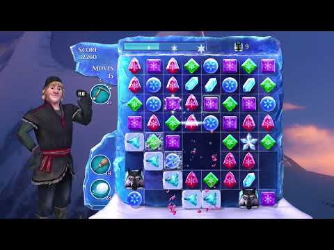 Frozen Free Fall: Snowball Fight Level 133 Walkthrough, , No Power Ups
