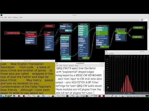 build your own MIDI KEYED, Customizable, QRQ CW SINE OSCILLATOR LV2 Plugin, with the Linux APP INGEN