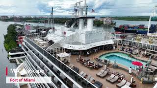 Cruise Ship DRONE SHOT Over MSC Seascape 😱 | Port of Miami 2025!