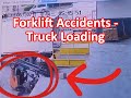 Forklift Accidents Caused By Truck Loading Forklift Safety Forklift Training Forklift Fails