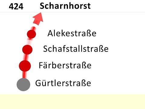 DSW21 Ansagen Bus 424 Lanstrop - Scharnhorst