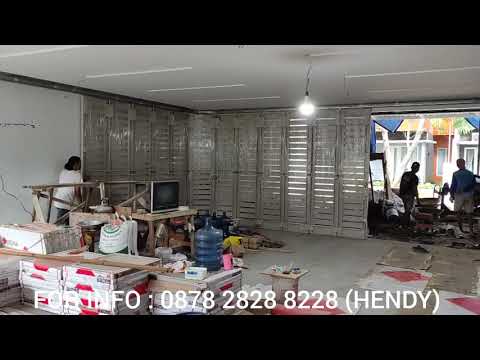 #137 REL PINTU GARASI BESI SLIDING MODEL MINIMALIS POWDER COATING