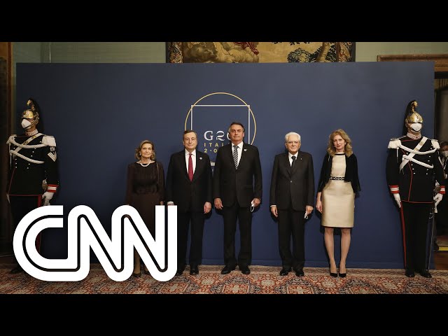 Bolsonaro se reúne com líderes mundiais em jantar na Itália | CNN SÁBADO NOITE