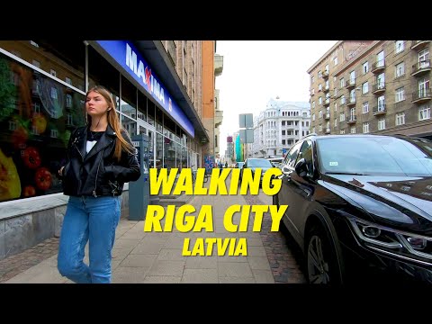 Walking RIGA Latvia City 2021 !!! 4K Walking Tour Riga Latvia !!! Short Clip