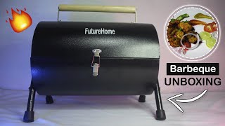 Future Home Double-Drum BBQ (Barbeque)🔥🔥🔥 Unboxing, Review, Chicken Kebab Recipe, Chicken Barbeque.