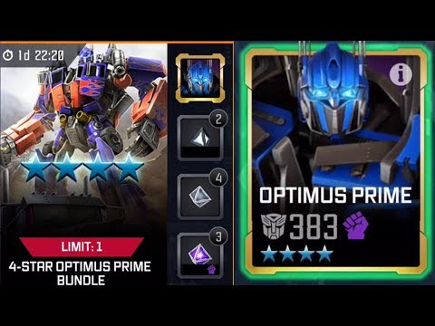 4 STAR OPTIMUS PRIME BUNDLE OPENING + RANK UP! - TRANSFORMERS : Forged To Fight