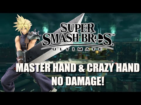 Cloud DESTROYS Master Hand and Crazy Hand! (NO DAMAGE, 9.9 INTENSITY) - Super Smash Bros. Ultimate