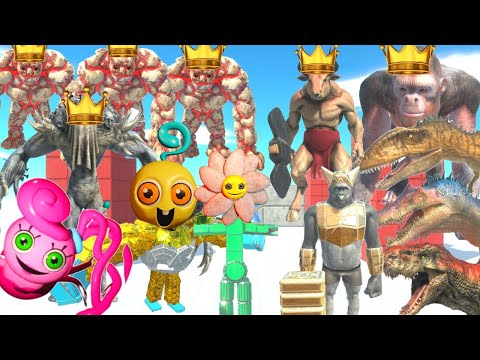 KING SCOURGE + GOLEM BROTHERS + INFERNALS + POPPY PLAYTIME UNITS VS KING GORO + MINOTAUR + PREDATORS