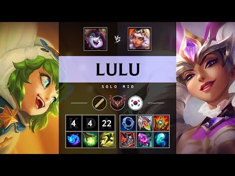 Lulu Mid vs Qiyana: Killing spree - KR Grandmaster Patch 25.S1.2
