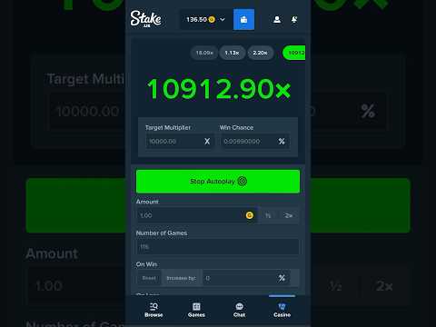 SPECTACULAR 1 INTO 10K ON LIMBO‼️ Follow @everythingatstakee for more‼️ #stake #limbo #betting #win