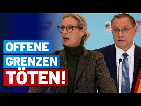 Alice Weidel macht Presse Klartext-Ansage! PK mit Tino Chrupalla - AfD-Fraktion im Bundestag