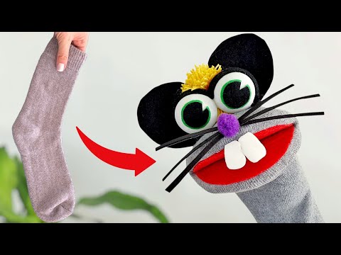 🐭 How to Make a Mouse Sock Puppet | Easy DIY Puppet Craft