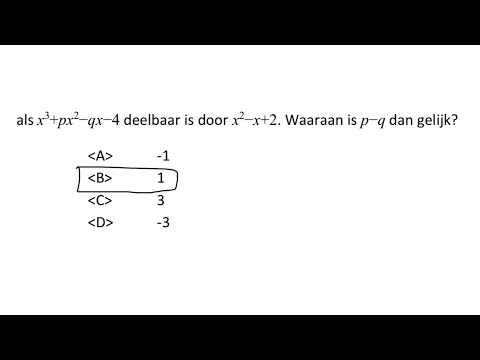 1045 Wiskunde vraag 8 2010 Augustus Toelatingsproef Geneeskunde Vlaanderen