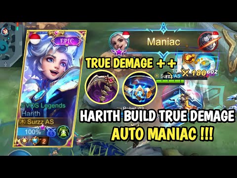 Harith Build True Demage Auto Maniac !! Build Harith Sidelane Tersakit 2021 !! Top 1 Global Harith