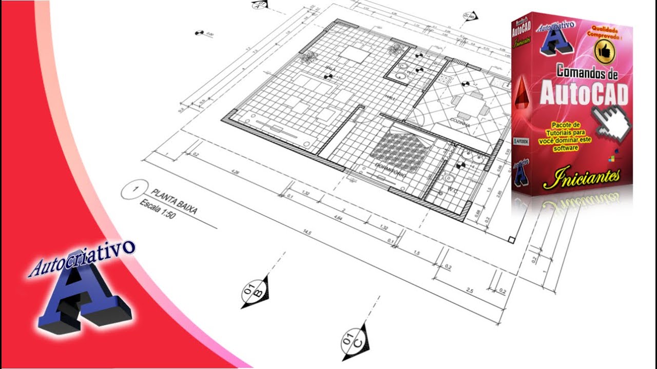 Comandos de AutoCAD Aula 01/19 Autocriativo
