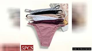 Download lagu 5Pcs/set Cotton Briefs Panties Women Low Waist Underwear Cotton Solid Color Underpants Soft Feamle S mp3