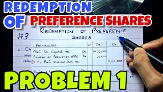 #3 Redemption of Preference Shares - Problem 1 -By Saheb Academy - B.COM / BBA / CA INTER