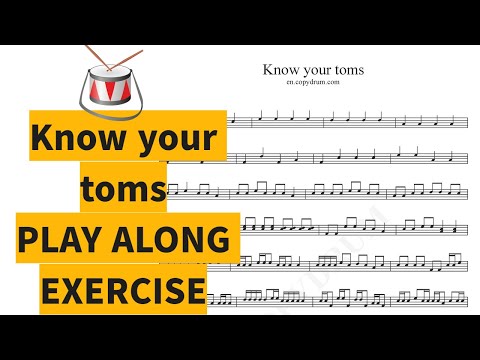 Know your toms-PLAY ALONG EXERCISE | Drum Score, Drum Sheet Music, DRUM Transcription