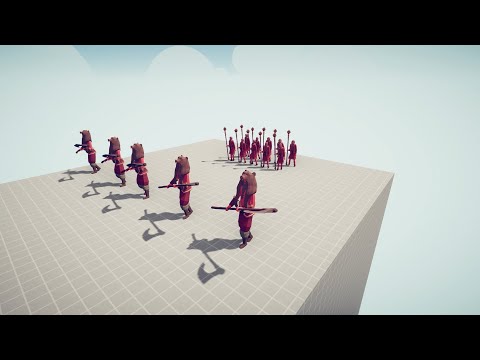 5x Jarl 10x Healer VS 50x Ranged Units | TABS