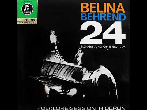 Belina - Siegfried Behrend: 24 Songs And One Guitar LP 1963