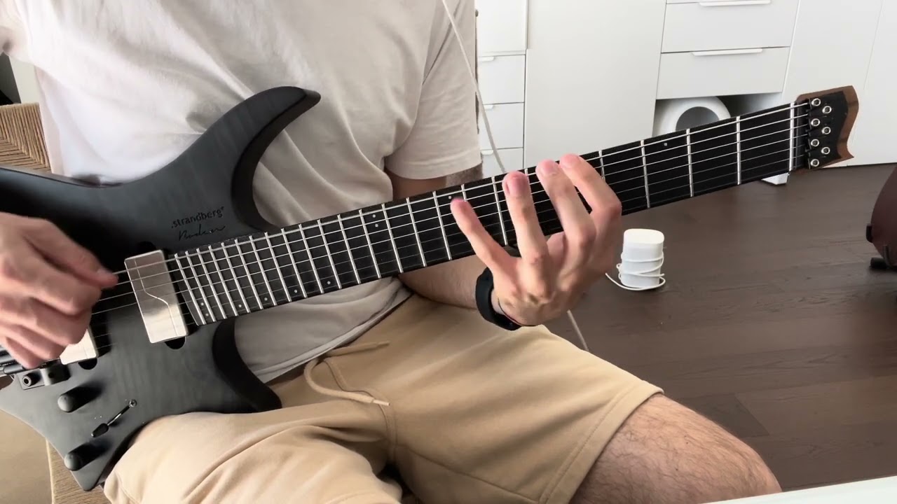 Roberto Barlocci playing the Korn Here To Stay intro riff on a 7-string guitar