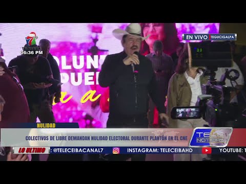 Colectivos de Libre demandan nulidad electoral durante plantón en el CNE