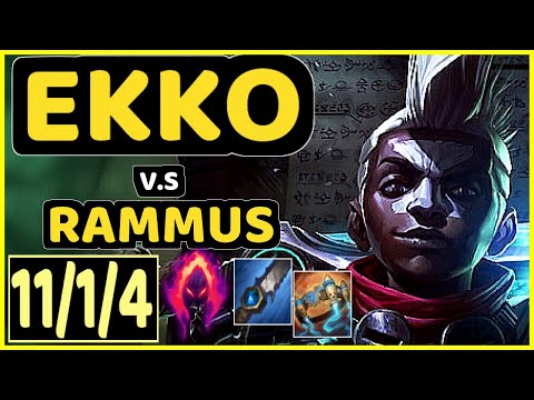 CARIOK (EKKO) vs RAMMUS - 11/1/4 KDA JUNGLE CHALLENGER GAMEPLAY - BR