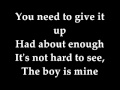 The Boy is Mine Lyrics - Glee Cast 