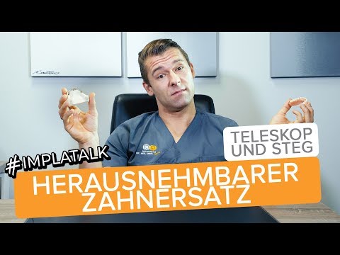Herausnehmbarer Zahnersatz auf Implantaten erklärt - Teleskope und Stegversorgungen
