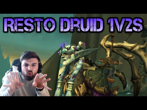 RESTO DRUID 1v2s?! - WoW Shadowlands 9.0.5 Rdruid Arena PvP