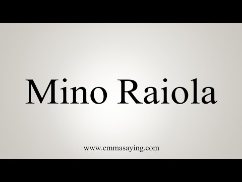 How to Pronounce Mino Raiola