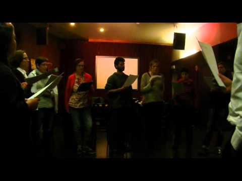 Belgians singing Albanian polyphony (Workshop Gjini Ensemble)