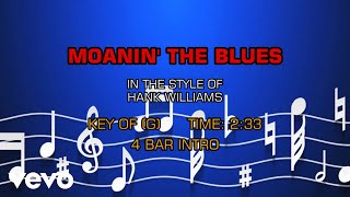 Hank Williams - Moanin&#39; The Blues (Karaoke)