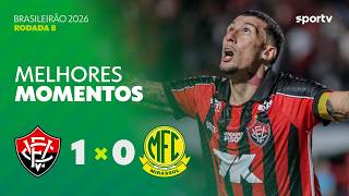 VITÓRIA 1 X 0 MIRASSOL | MELHORES MOMENTOS | 8ª RODADA | BRASILEIRÃO 2026 | ge.globo
