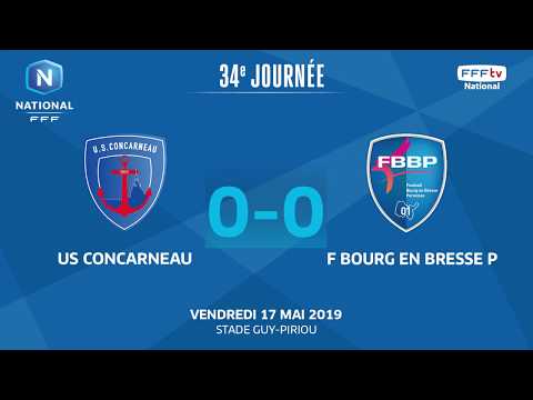 J34 : US Concarneau - F. Bourg-en-Bresse Péronnas 01 ( 0-0 ), le résumé I National FFF 2018-2019