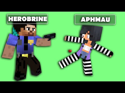 FIRST MEET MEME : PRISON APHMAU AND POLICE HEROBRINE - MINECRAFT ANIMATION