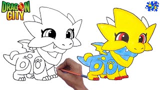 How to Draw Star Dragon from Dragon City || Step by Step