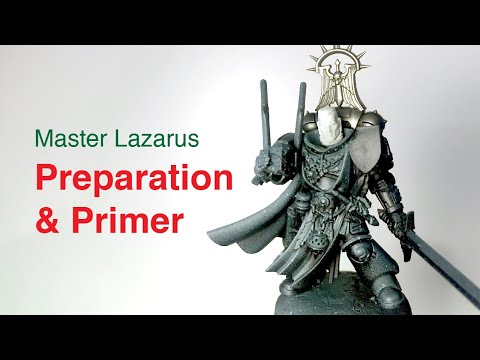 Dark angels Master Lazarus - Preparing the model for painting