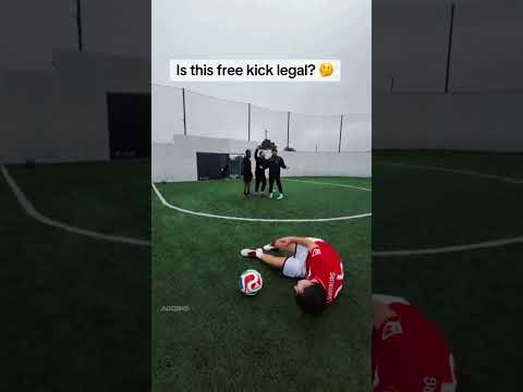 Is this free kick legal? #football #soccer