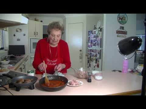 MARINA'S  KITCHEN  ---PORK  MEATBALLS --IN TOMATO SAUCE