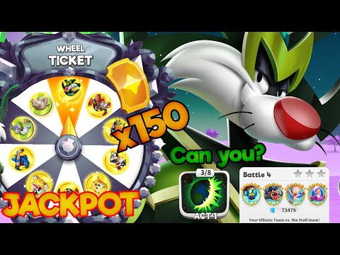 THE RAPTHCALLION x150 golden ticket wheel! Can you defeat stall team? - Looney Tunes World of Mayhem
