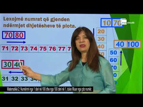 Numërimi nga 1 deri në 100 dhe nga 100 deri në 1, duke filluar nga çdo numër | Matematikë 2